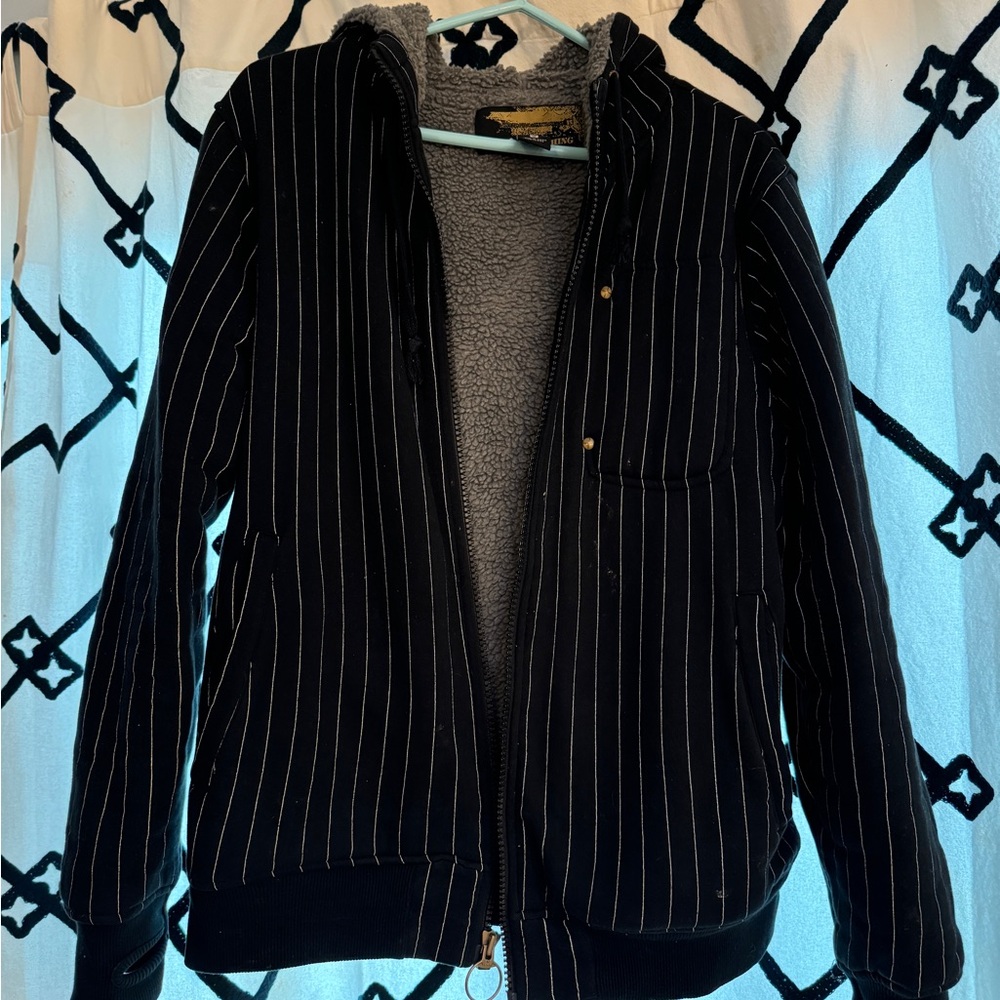 Black pinstriped hoody